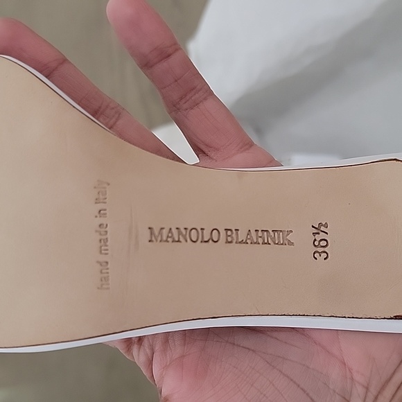 Manolo Blahnik Rocco Studded-Toe Sandal - Picture 11 of 16